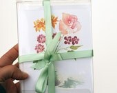 Flower stationery, gift for teacher, flower notecards, colorful notecards,boxed cards set, flower cards- Keeping Spring Series