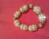 copper brown beaded bracelet