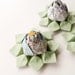 Map Lotus Flower with PERSONALIZED Graduation Message Handmade origami from Recycled Map and leaf green paper with gift box