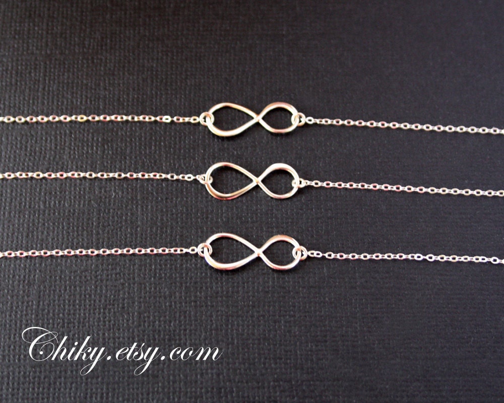 3 Infinity necklace, STERLING SILVER eternity necklace - figure 8 necklace, family necklace, mothers day, figure eight, daughter and mother