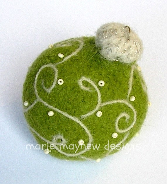 PATTERN-BOOKLET. A Knit & Felt Wool Holiday Ornaments Pattern