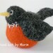 HAND-KNIT. Wool Knitted & Felted Robin
