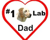 Number 1 Lab Dad, 6x6 Tile
