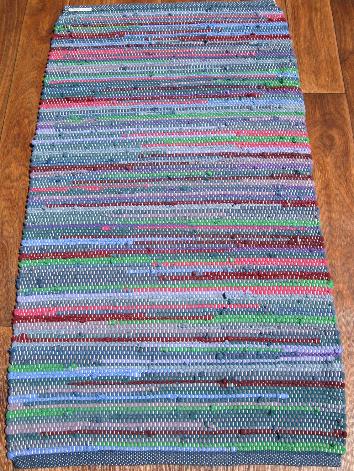 Handwoven Rug - Woven from Recycled T-shirts 28x48