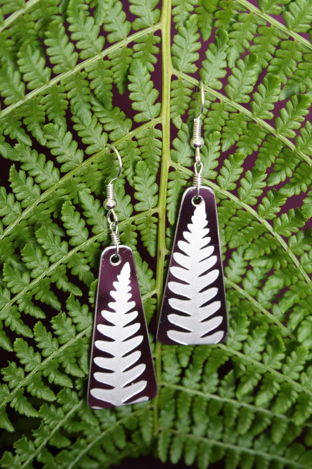 deer fern earrings