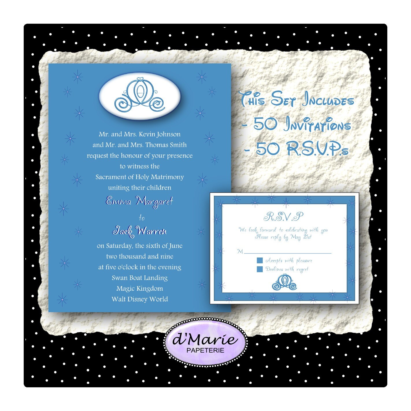 Cinderella Themed Invitations