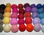 Pick your favorite colors from more than 45 color choices 100 felted balls,15-18mm
