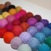 50 felted balls,15 -18mm MultiColor more than 45 different colors