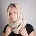 Infinity Scarf Oversized-Chunky Cowl-Winter Circle Scarf- Eternity Scarf-Angora Jersey 5in1 Winter Wrap-Oversized Snood-Vegan by MoonHalo
