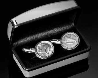 Rare gift for Men-1928 Ireland threepence Cufflinks. First series of Irish coins ever made. Very rare.Limited edition