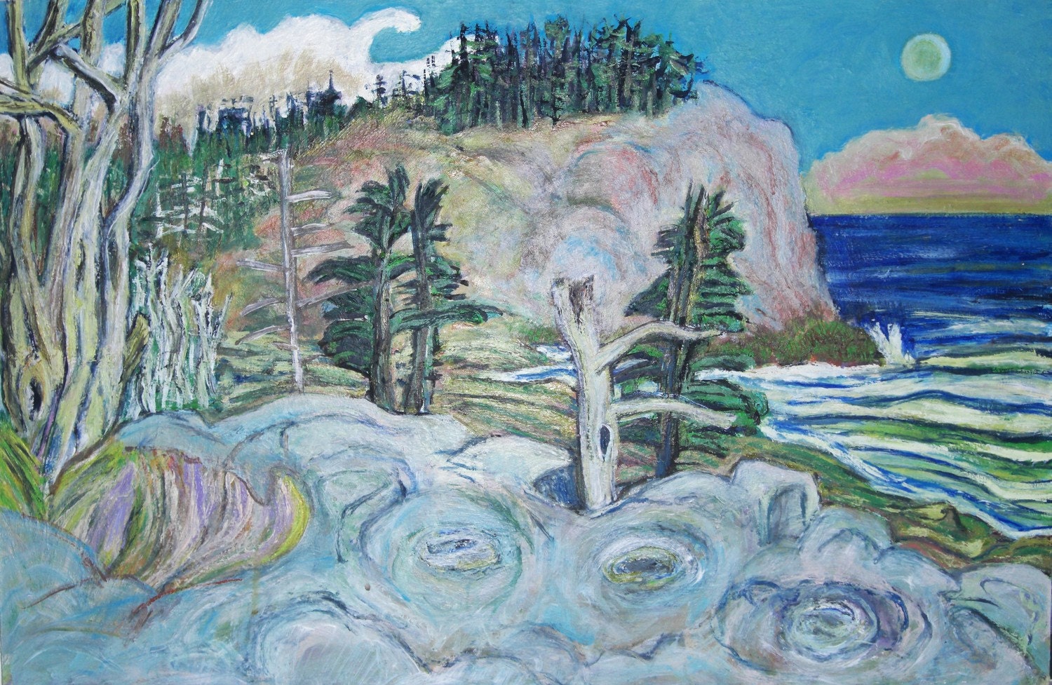 Monhegan Sunset and Moonrise
