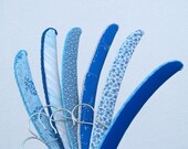 Blue lined hangers - set of six