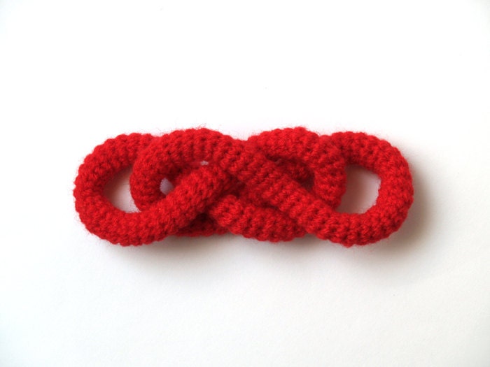 Red double infinity - Revenge TV series symbol - crochet amigurumi
