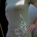 Wu & Fu Organic Scoop Neck Screen Printed T shirt Womens Medium