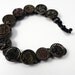 Antique Victorian Button Bracelet Heirloom Collection Brass Victorian Button Bracelet in Shades of Gold Burgundy Bronze Rust Magenta