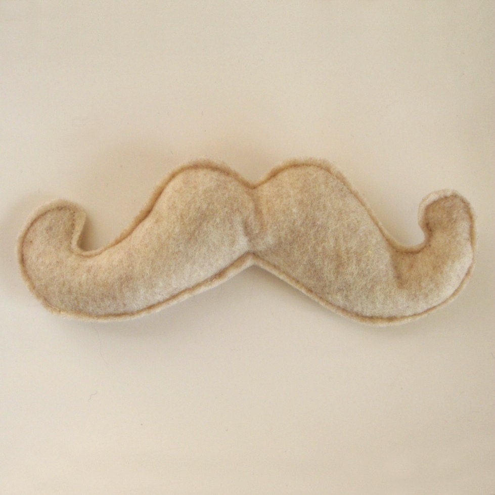 The Wilford Brimley felt mustache catnip cat toy