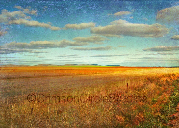 Photo print, rural SA, colour enhanced landscape - 5x7- Far Horizons 2