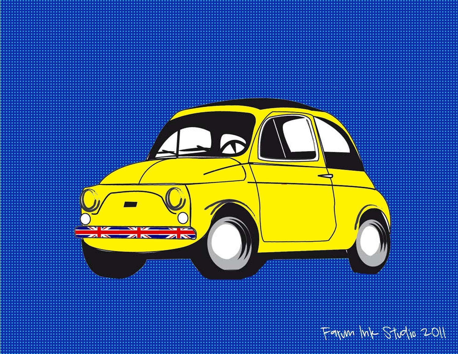 Zoom, Zoom  8 x 10 Vintage Car Art Print- Pop Series