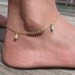 Name Gold Anklet Customized Ankle Bracelet, 14K Gold Filled Name Anklet Stamped Jewelry Personalized in English and Hebrew, bridesmaid gift
