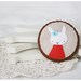 rabbit brooch - shabby chic brooch - felt pin