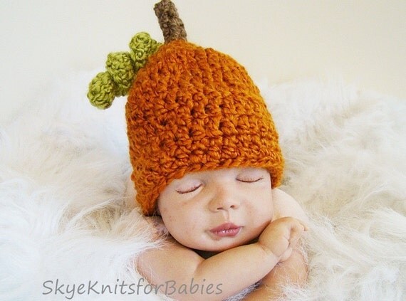 My Little Pumpkin Baby Hat - Photography Prop