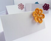Place Cards Wedding Crochet Flower Custom Choose Your Own Colours