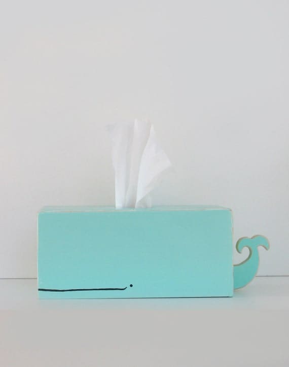 Whale Tissue Holder - Surf Blue - Ships May 24th