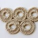 Bubble jewelry Crochet Necklace Neutral cotton circle natural whimsy olympic circles summer spring accessories