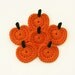 Crochet pumpkin appliques halloween thanksgiving decoration burnt orange