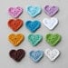 Choose your own colors, crochet heart appliques, 9 pieces epictt therougett efpteam
