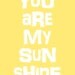 You Are My Sunshine Kids Wall Art (3 Typography Art Nursery Prints) - 8x10 Yellow Digital Print