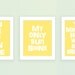 You Are My Sunshine Kids Wall Art (3 Typography Art Nursery Prints) - 8x10 Yellow Digital Print