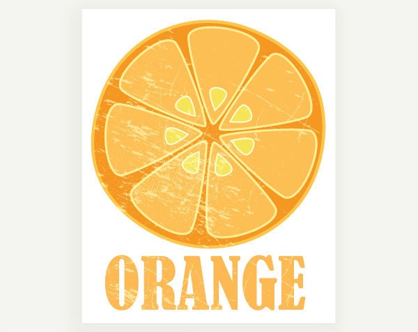 Kitchen Art - Orange Lemon & Lime - 3 Vintage Style Citrus Prints - 8x10 Illustration Prints