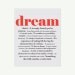 Inspirational Art - Dictionary Definition of Dream - Graduation - Black Red Typographic Print - 11x14, 8x10, 5x7