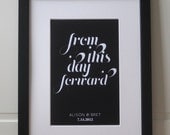Wedding Guest Book Alternative- From This Day Forward Custom Print
