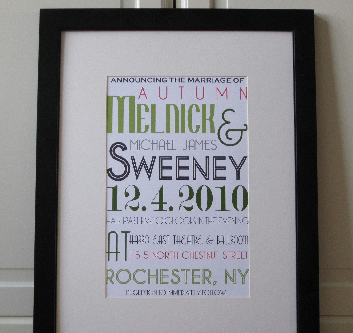 Guest Book Alternative Custom Wedding Poster