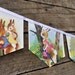 The Tale of Peter Rabbit: Vintage Little Golden Book Bunting Eco Friendly Repurposed Children's Decoration