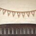 ENGAGED Hessian Burlap Wedding Celebration Engagement Party Banner Bunting Decoration white hearts white text