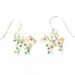 Animal Cookie Earrings, White Dogs with Rainbow Sprinkles