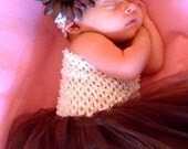 Flower Clip..Brown Daisy Interchangeable Flower Clip and Headband..Hairbows for newborn toddler big girl