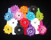 Baby Girl Headbands..28 Pieces..14 Large Daisy Flower Clips and 14 Crochet Headbands..Great hairbow for Infant Toddler and Big Girl Wear