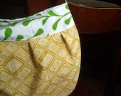 Mustard Geometric Squares Large Buttercup Bag