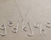 E is for Emmy, Pick Your Letter, Custom Initial Letter Necklace, Sterling Silver on Chain