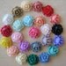 24PCS - Cabbage Rose Flower Cabochons - 15mm - Mixed Colors  - Findings by ZARDENIA