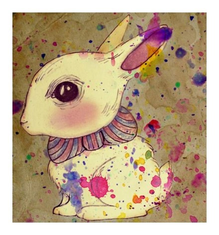 Carnival Rabbit Mini Print