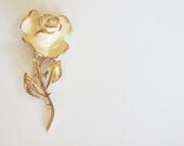 Flower Enameled Brooch // White Rose Enameled Brooch // Vintage Accessories // Brooch // Rose Brooch