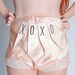 Vintage 1950s Underwear - 50s Tap Pants - Peach Satin