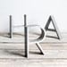vintage art deco metal sign letters