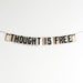 vintage small white metal hanging letters