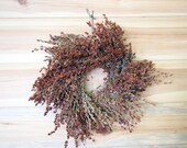 PRIMITIVE Broom Corn Wreath - Country Farmhouse Style Decor - Beiges and Browns